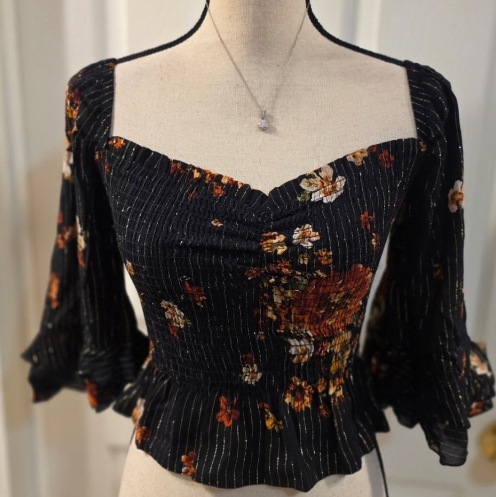 Layla Floral Crop Top NWT  MSRP$143